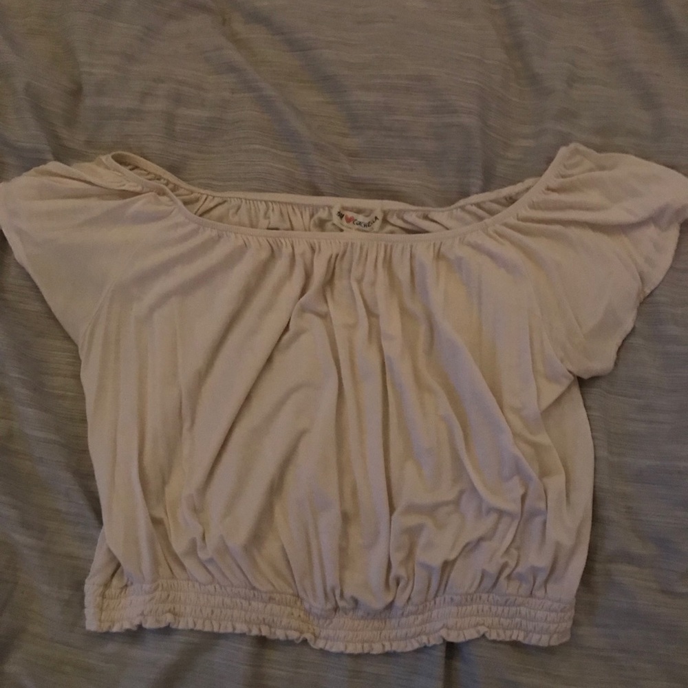 Off the Shoulder Cream HM Coachella Top